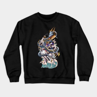 Barbatos Lupus Rex Epic Tiger & Dragon Power in the Sea Crewneck Sweatshirt